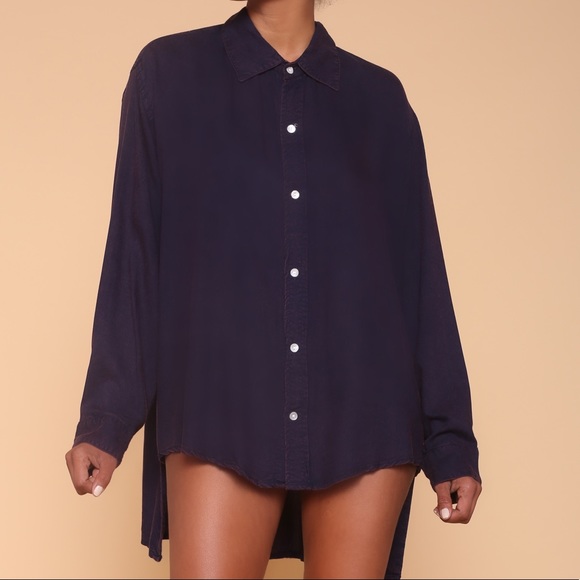 Casual chic stone wash Vintage style button up - Picture 2 of 7